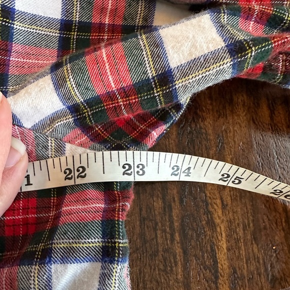 Lauren Ralph Lauren | Plaid Cotton Flannel Sleep Shirt, Size XL - Picture 7 of 8